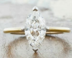 Oval-Cut Of A Diamond marquise