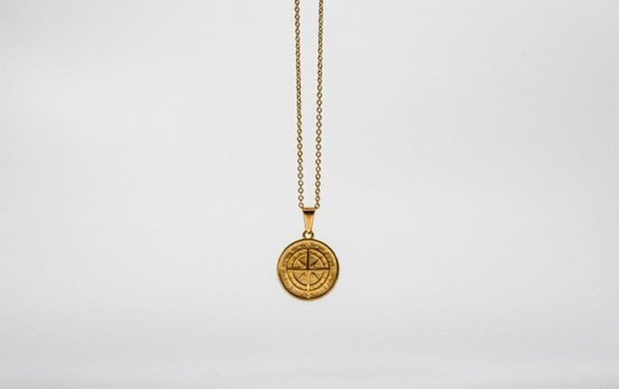 Gold Compass Pendant