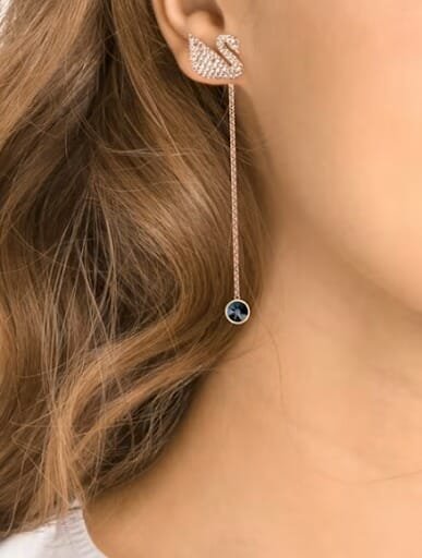 Swarovski Swan Earrings