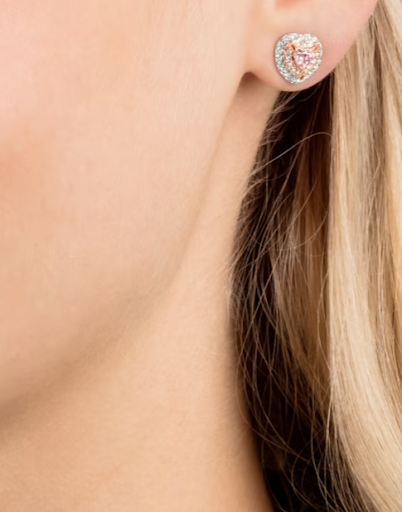 Swarovski Heart Studs