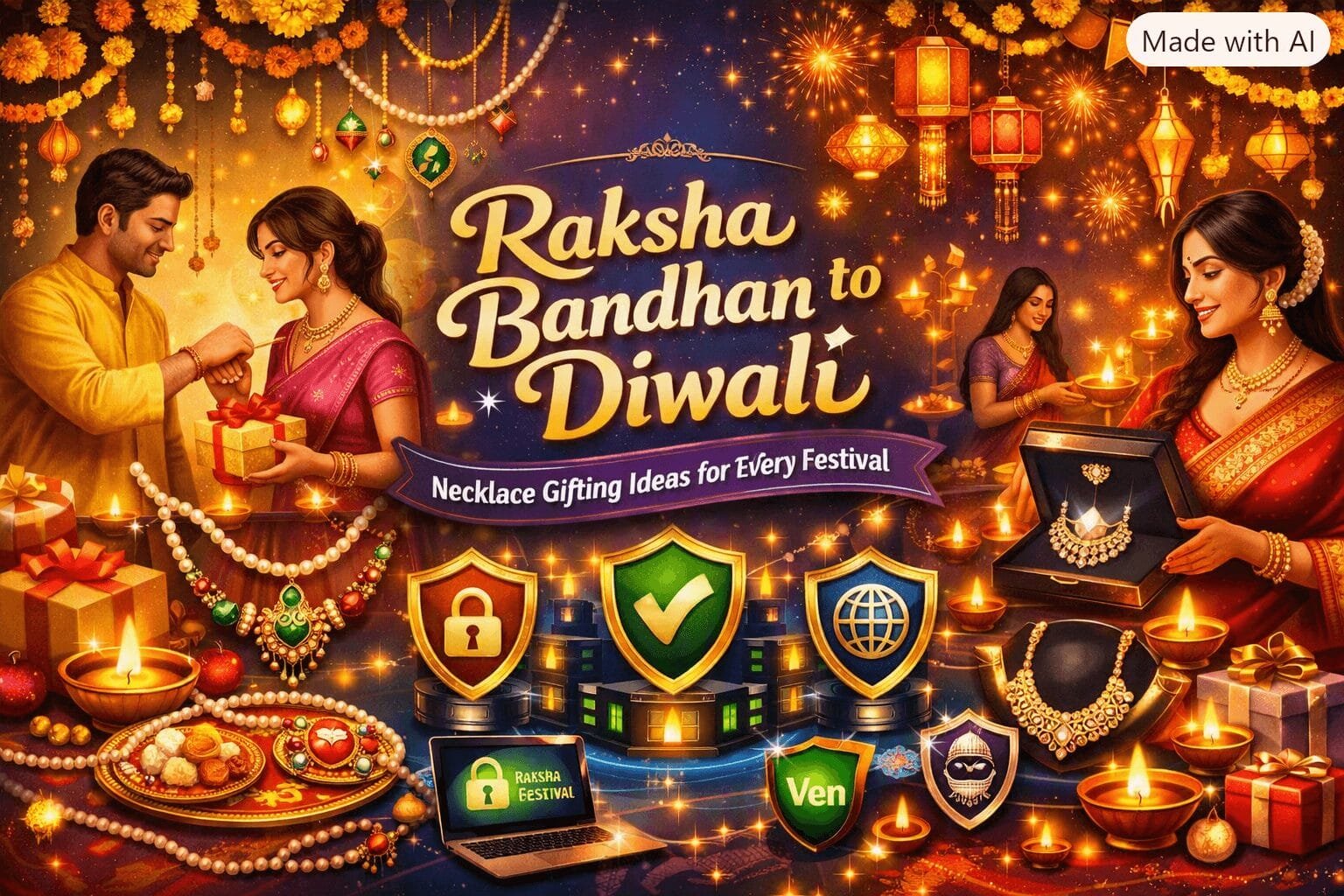 Raksha Bandhan to Diwali: Necklace Gifting Ideas for Every Festival